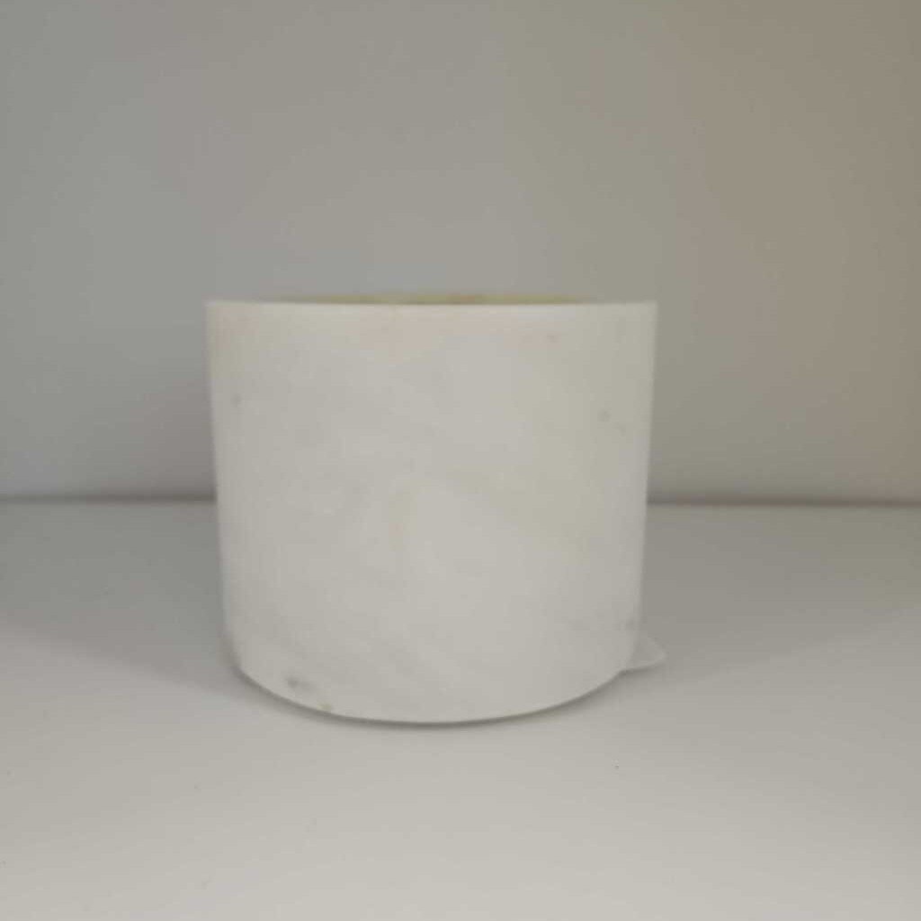 CS CANDLE MARBLE WHITE WOOD 12