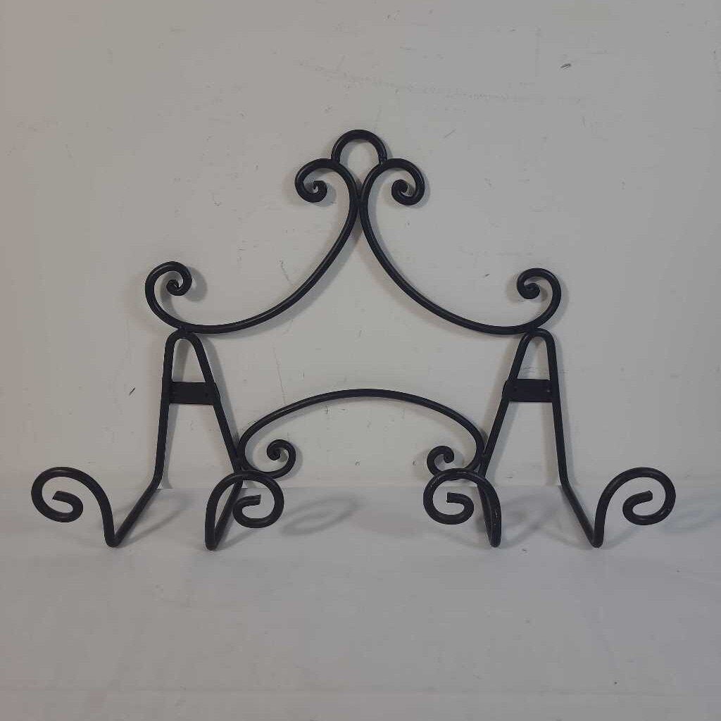 BLACK IRON DUAL PLATE DISPLAY RACK
