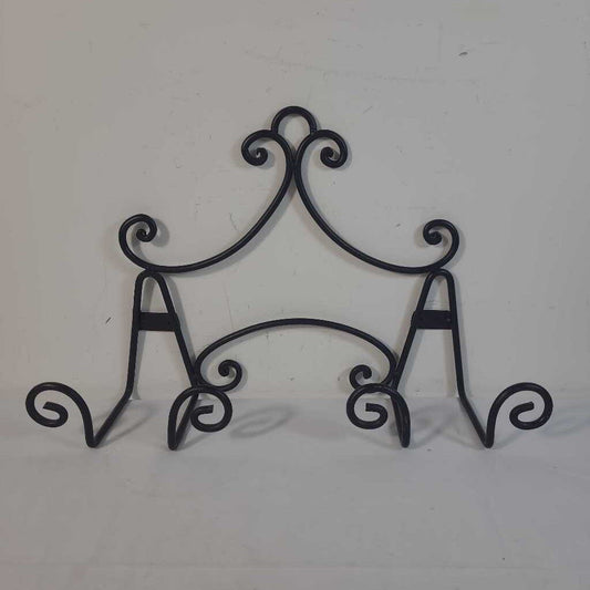 BLACK IRON DUAL PLATE DISPLAY RACK