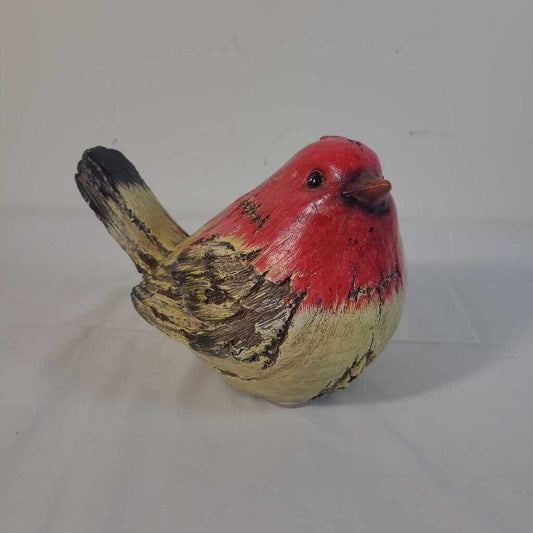 RED & YELLOW CERAMIC BIRD