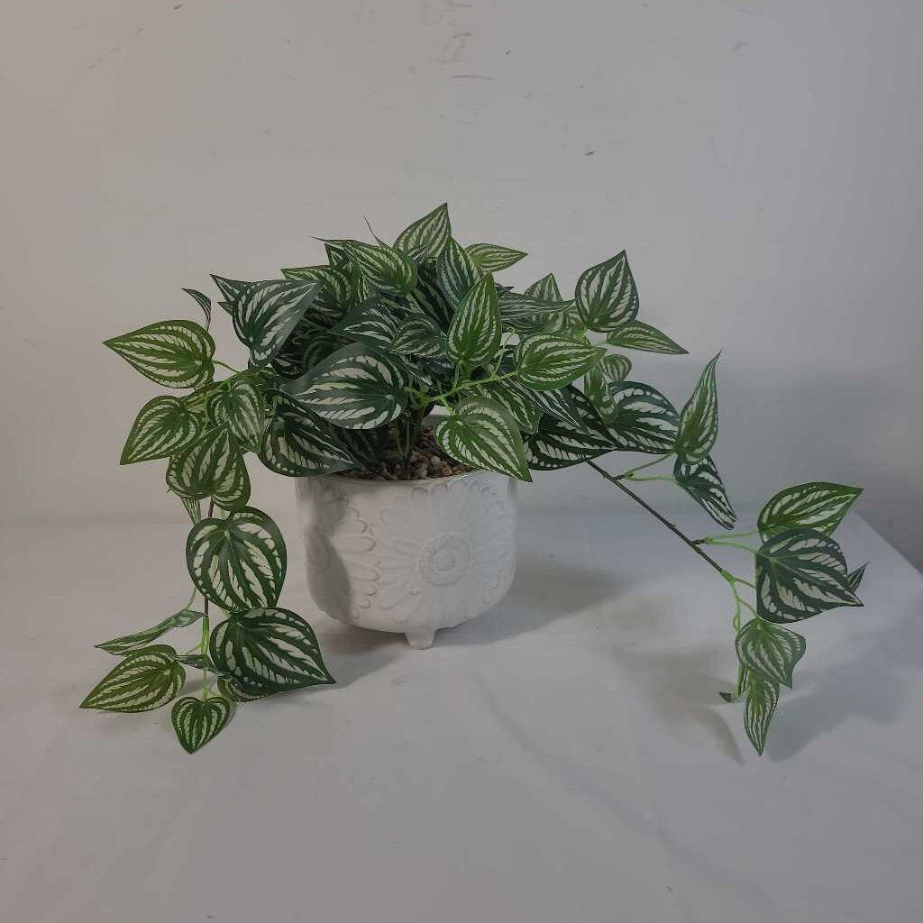 FAUX GREENERY IN FLOWER POT
