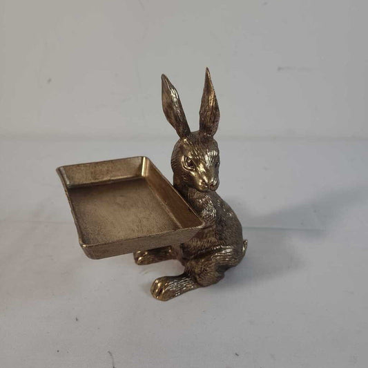 BRASS BUNNY TRINKET DISH