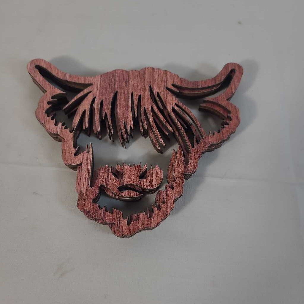 S/4 CUTOUT HIGHLAND COW COASTERS