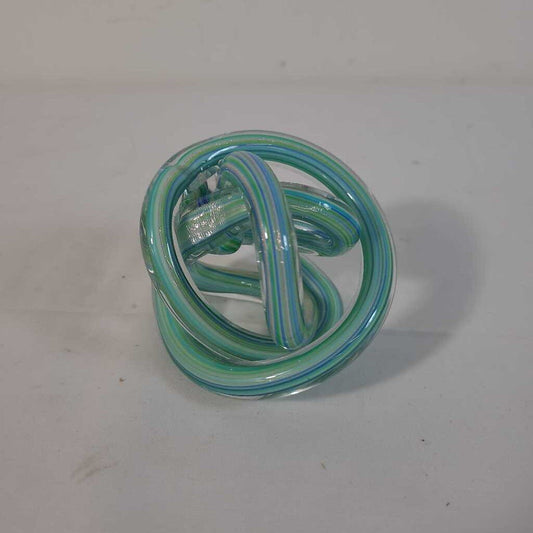 BLUE/ GREEN BLOWN GLASS KNOT