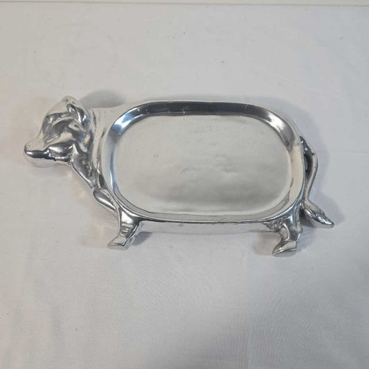 SILVER COW TRAY