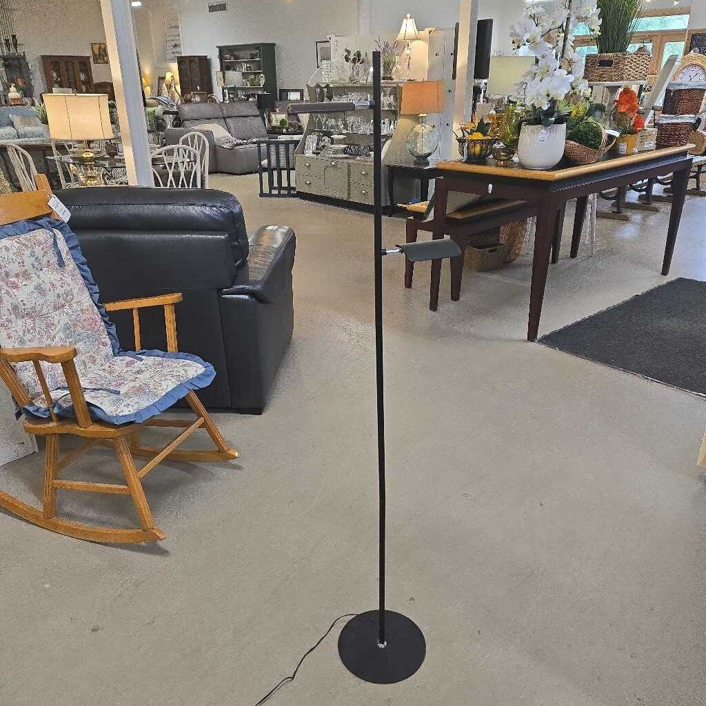 BLACK LED DOUBLE HEAD FLOOR LAMP