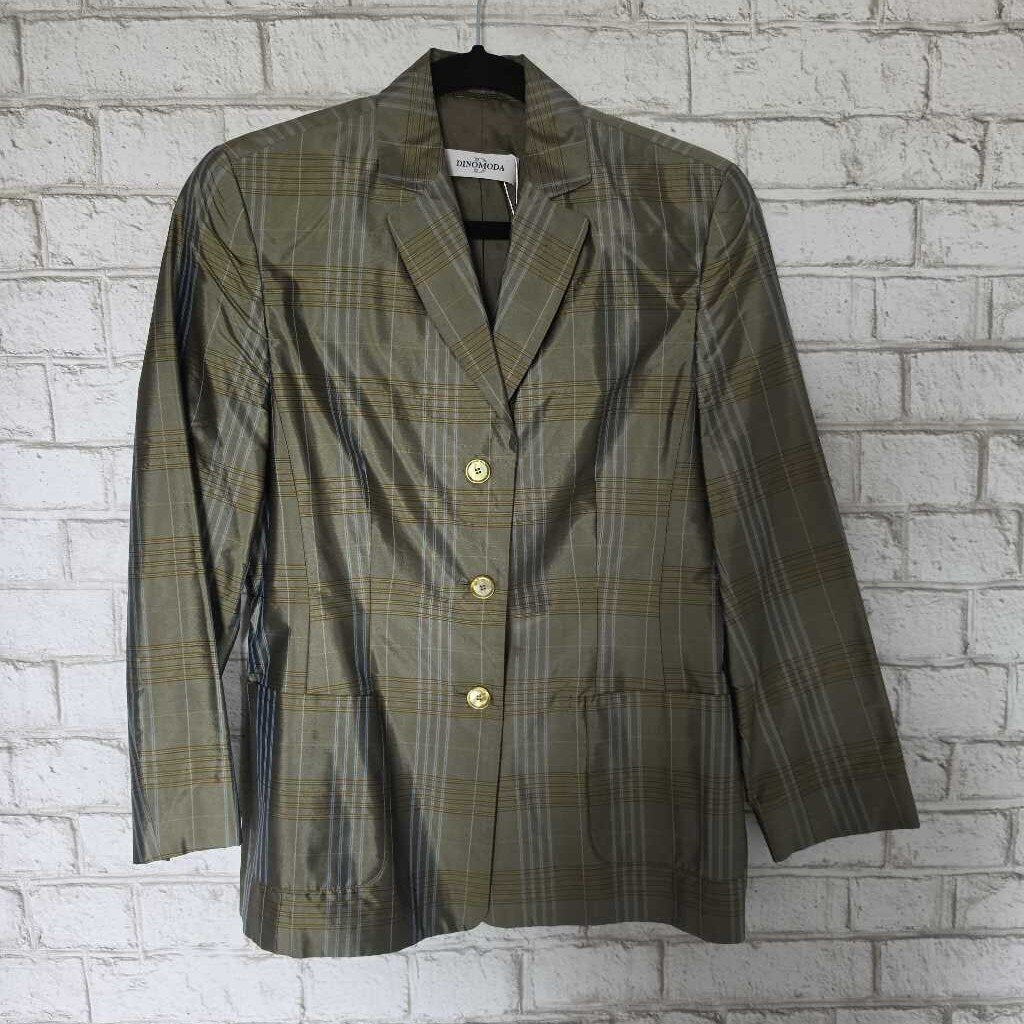 Vintage DINOMODA Green Silk Blazer
