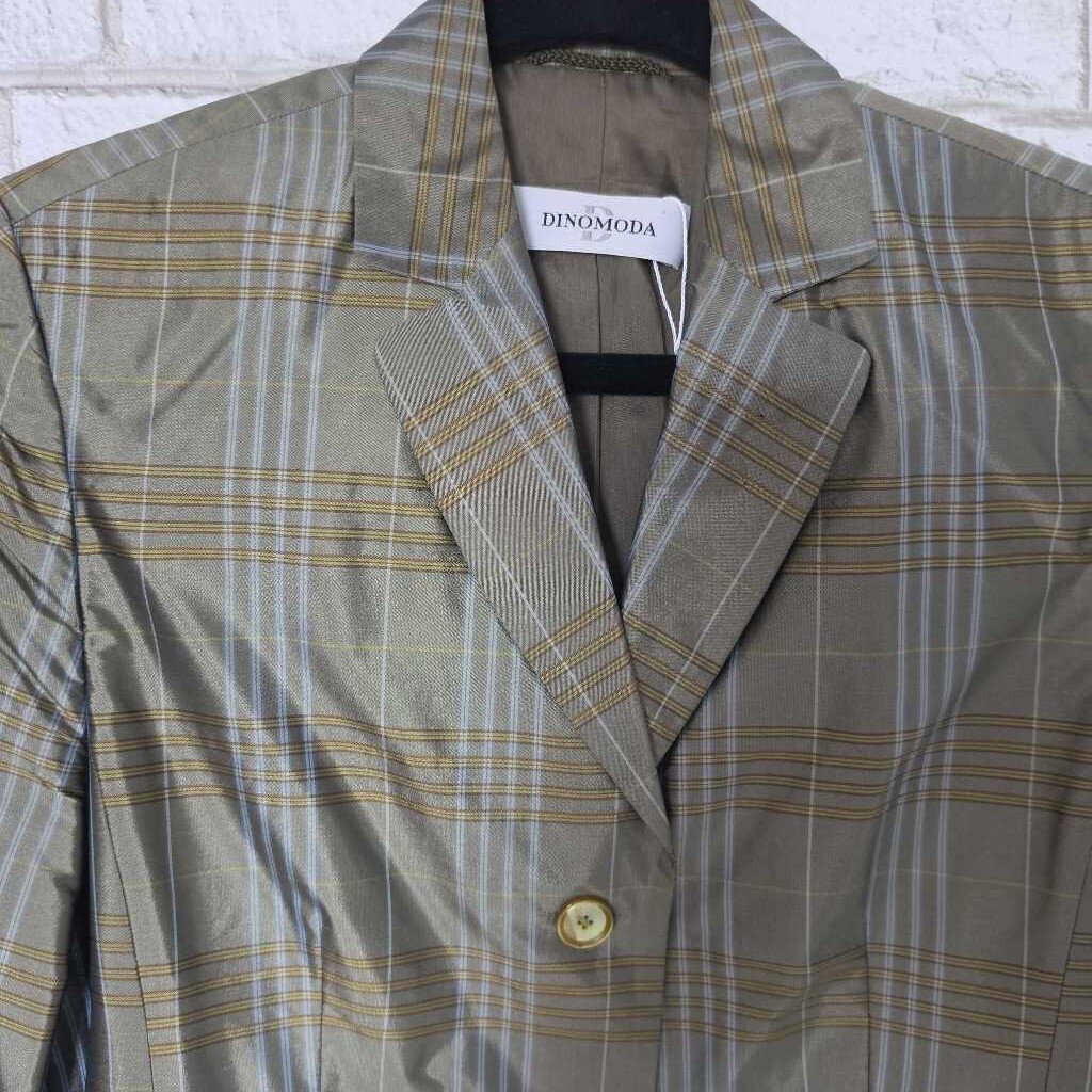 Vintage DINOMODA Green Silk Blazer