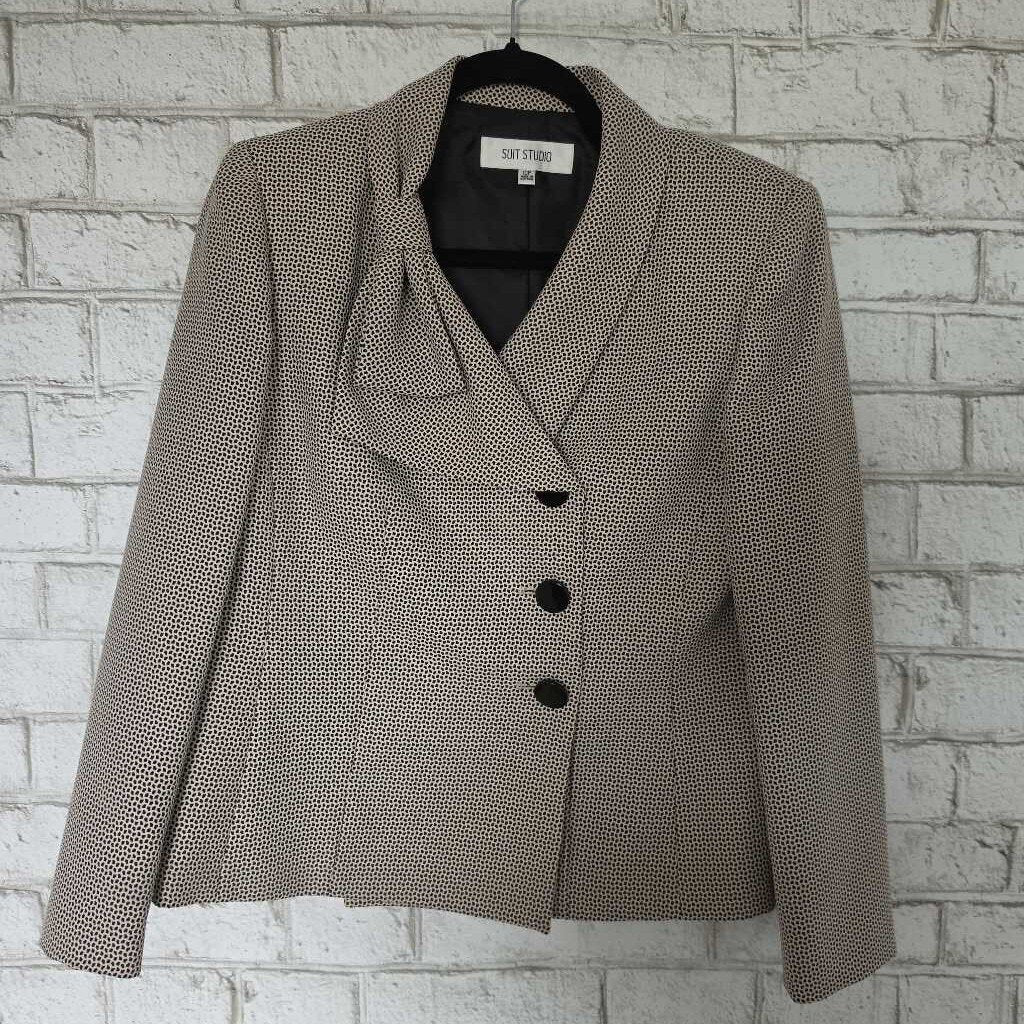 SUIT STUDIO Black/Cream Blazer