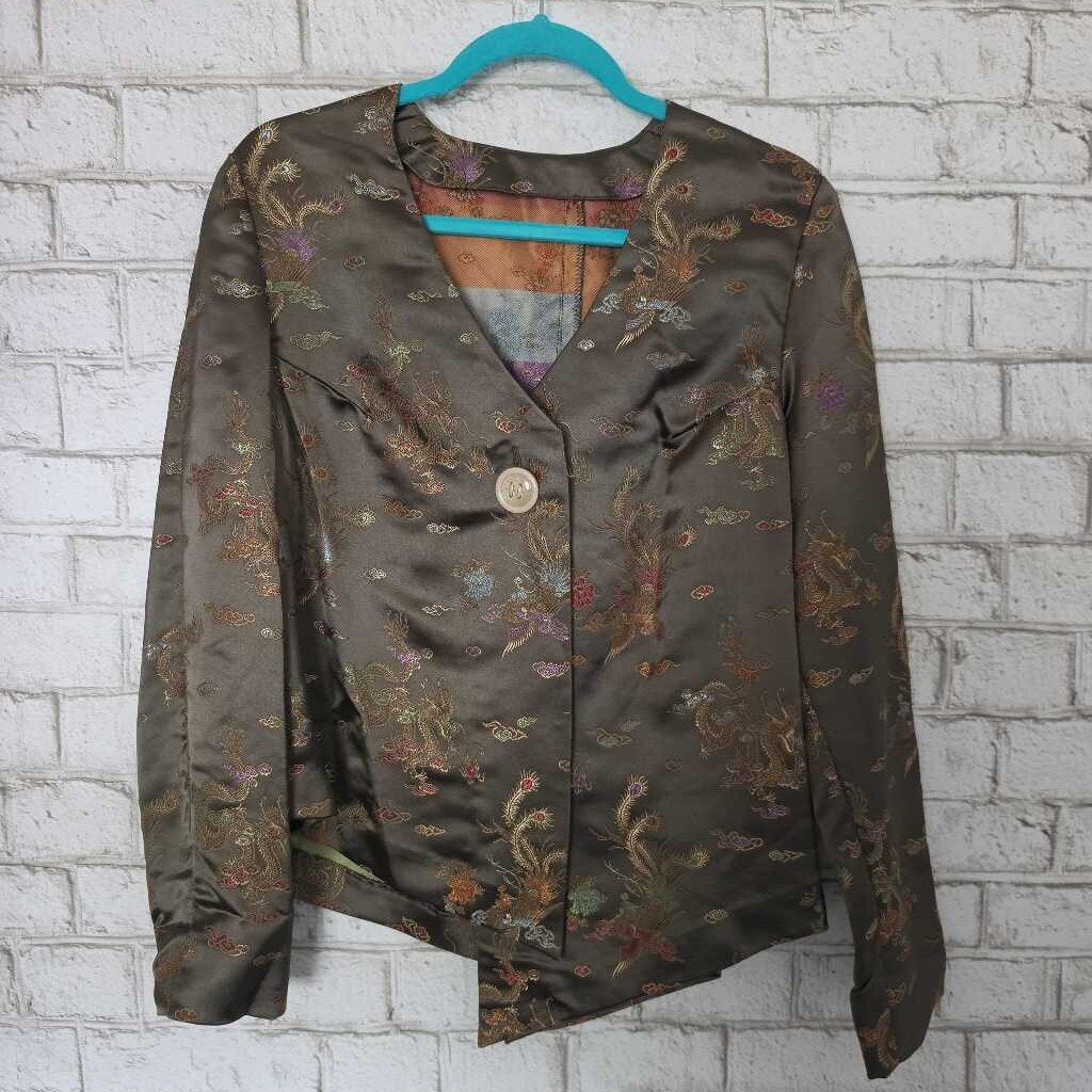 Handmade Chinese Silk Jacket Green