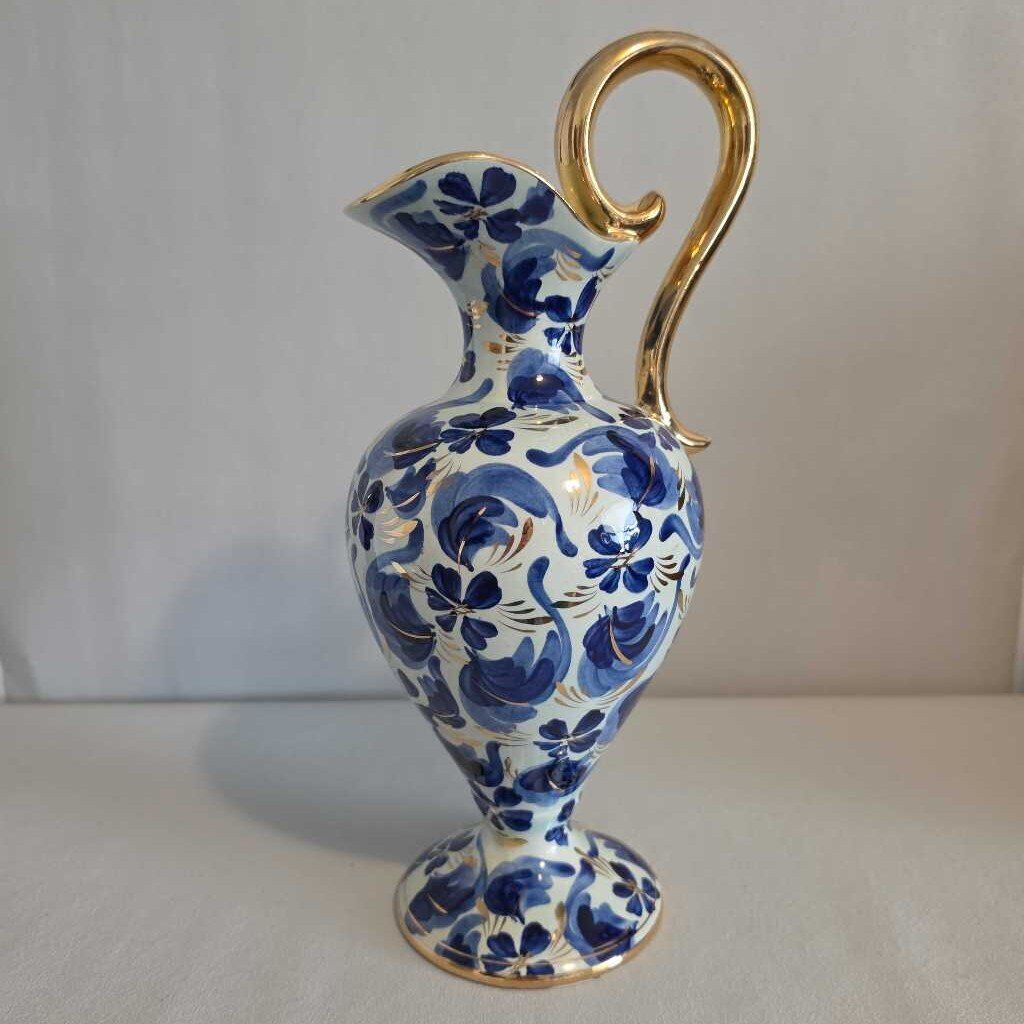 HUBERT BEQUET Quaregnon Belgium Bird of Paradise Pitcher 1950s