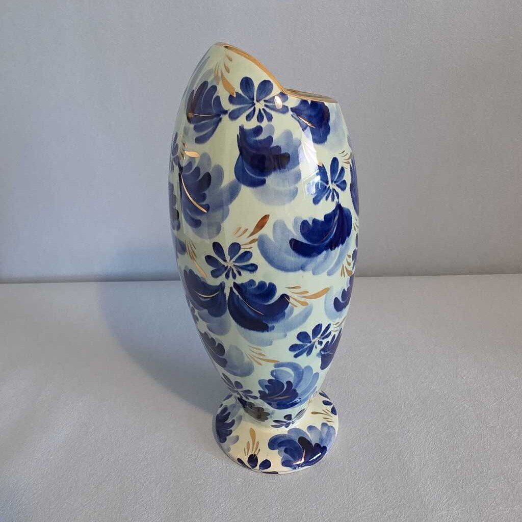 HUBERT BEQUET Quaregnon Belgium Bird of Paradise Vase 1950s