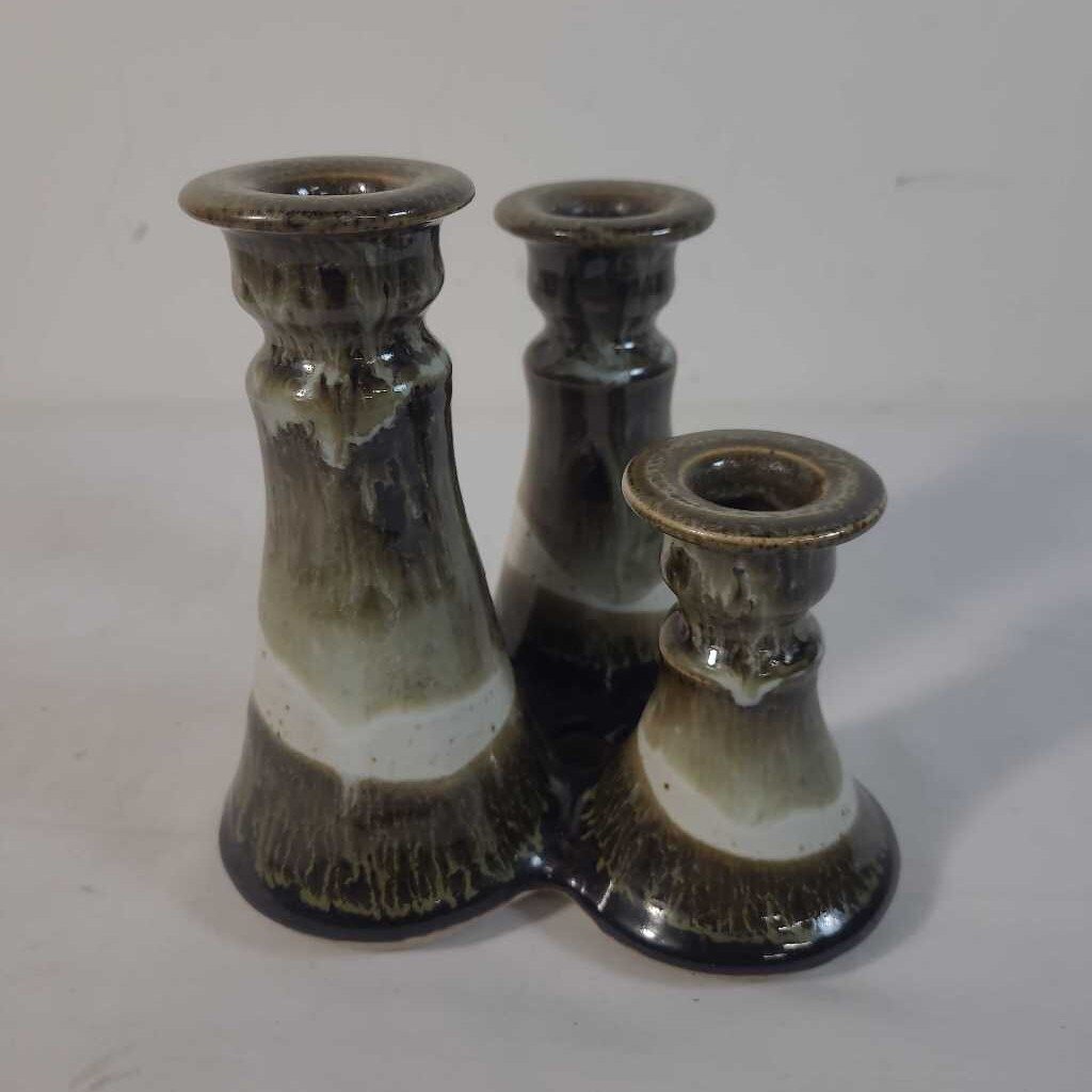 POTTERY TAPER CANDLE HOLDERS