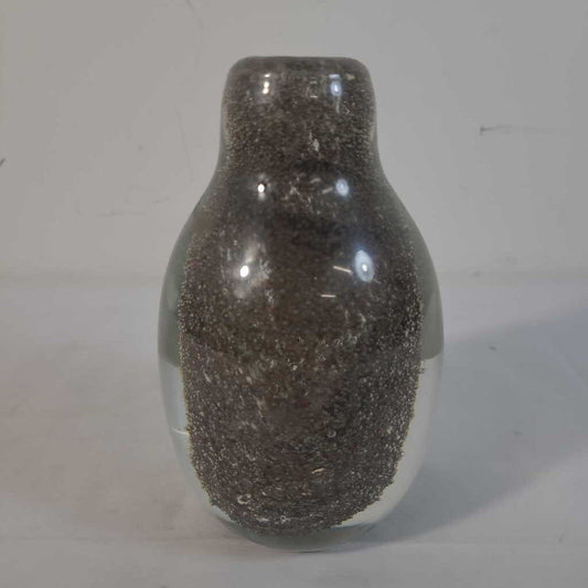 HAND BLOWN BUBBLE GLASS VASE