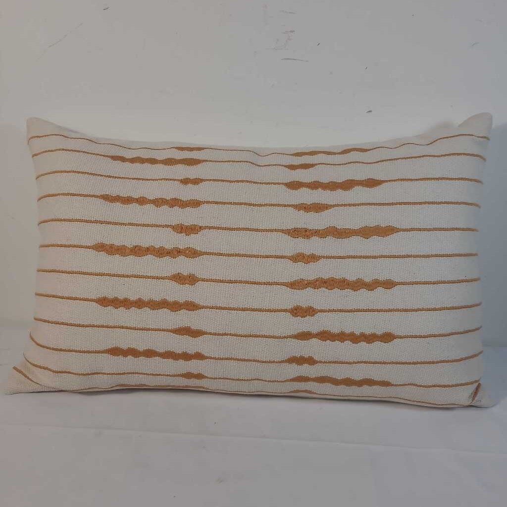ORANGE STRIPE LUMBAR PILLOW