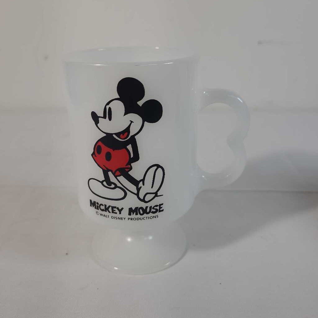 VTG MICKEY MOUSE MILK GLASS MUG