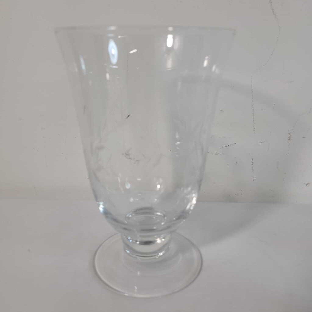S/5 ETCHED FOOTED TUMBLER