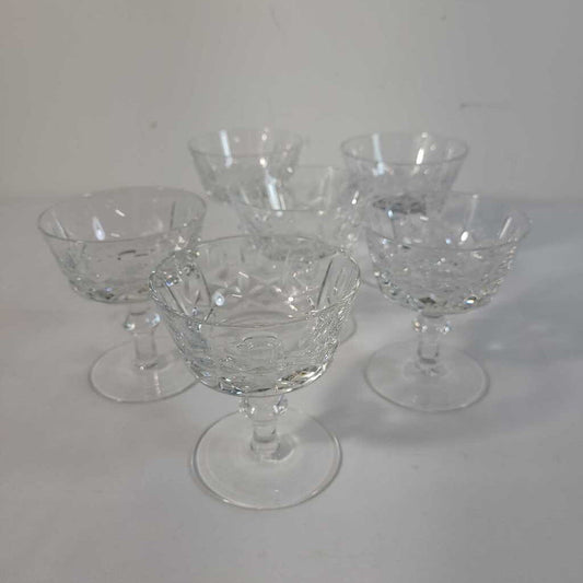 S/6 CROSS & OLIVE SORBET GLASSES