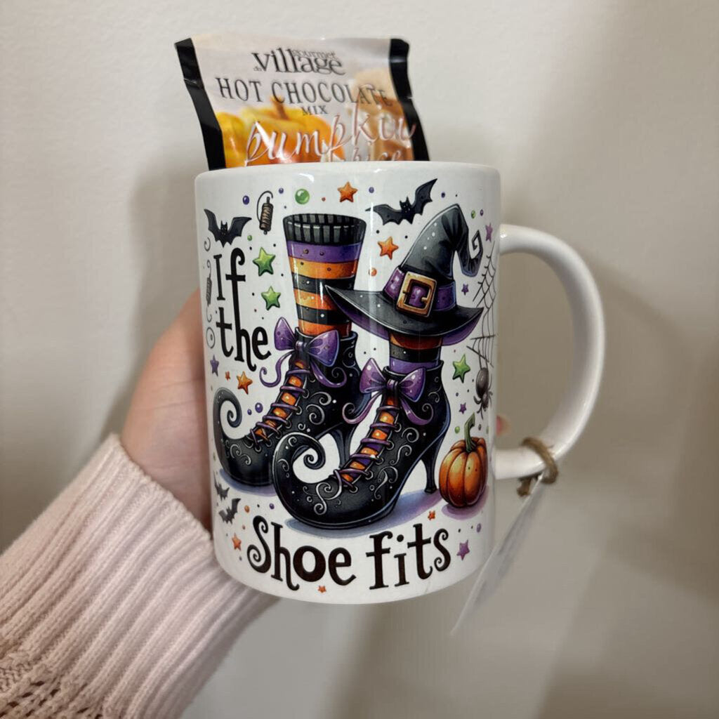 Halloween coffee mug with hot chocolate