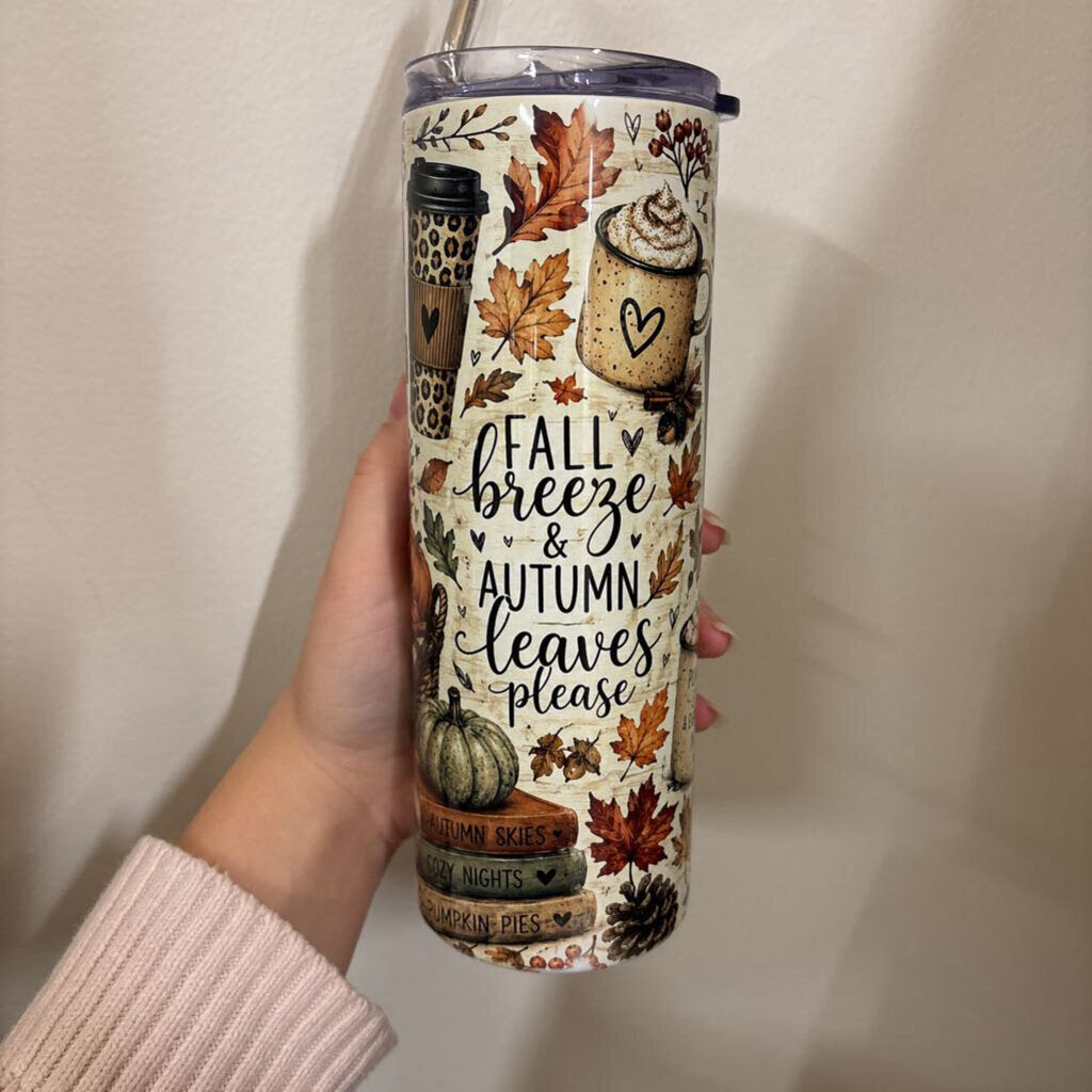 Fall tumbler - Fall breeze & Autumn leves