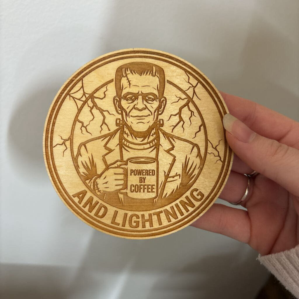 Coasters Halloween movie characters - Powered by coffee and lighting