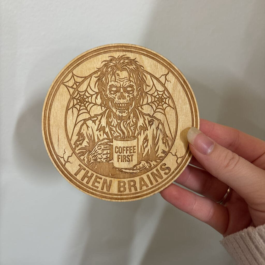 Coasters Halloween movie characters - then brains