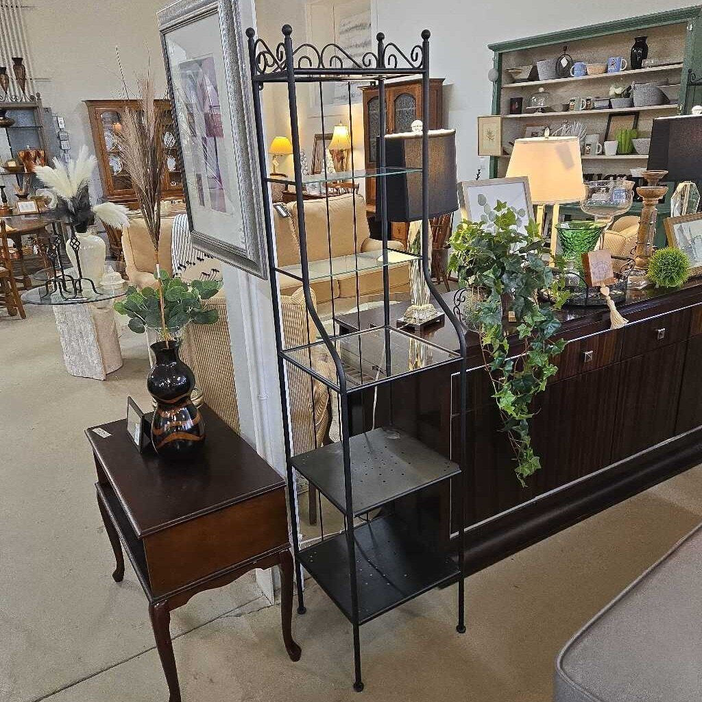BLACK & GLASS SHELF