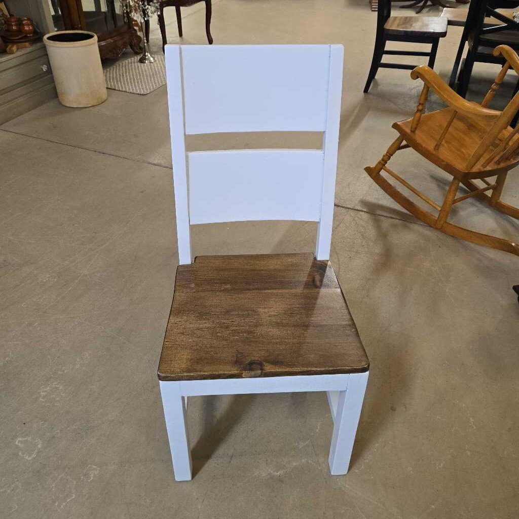 NEWLY REFINISHED HARVEST TABLE, 4 CHAIRS & BENCH