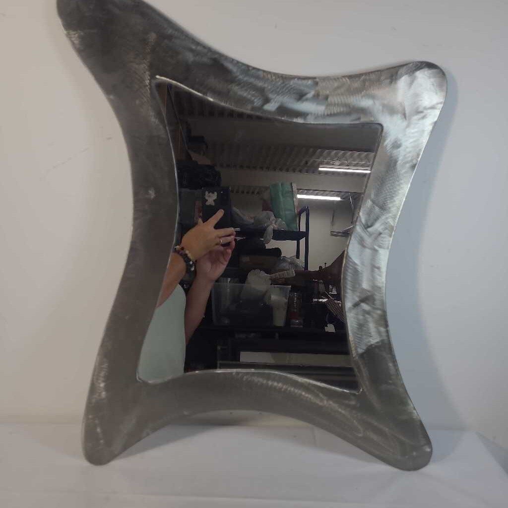 BRUSHED METAL ABSTRACT MIRROR