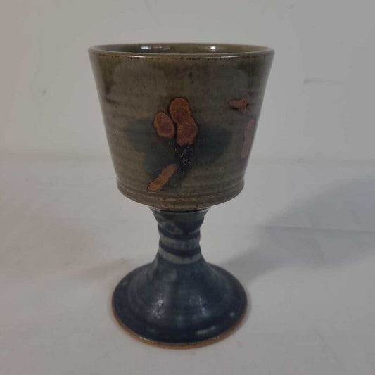 SM POTTERY WINE GOBLET