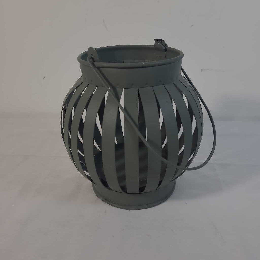 GREY METAL LANTERN
