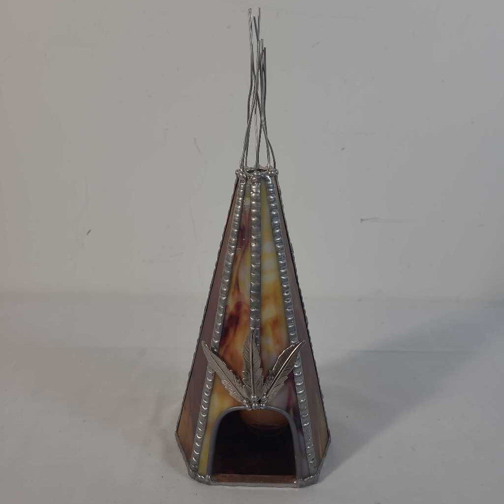 STAINED GLASS VOTIVE HOLDER