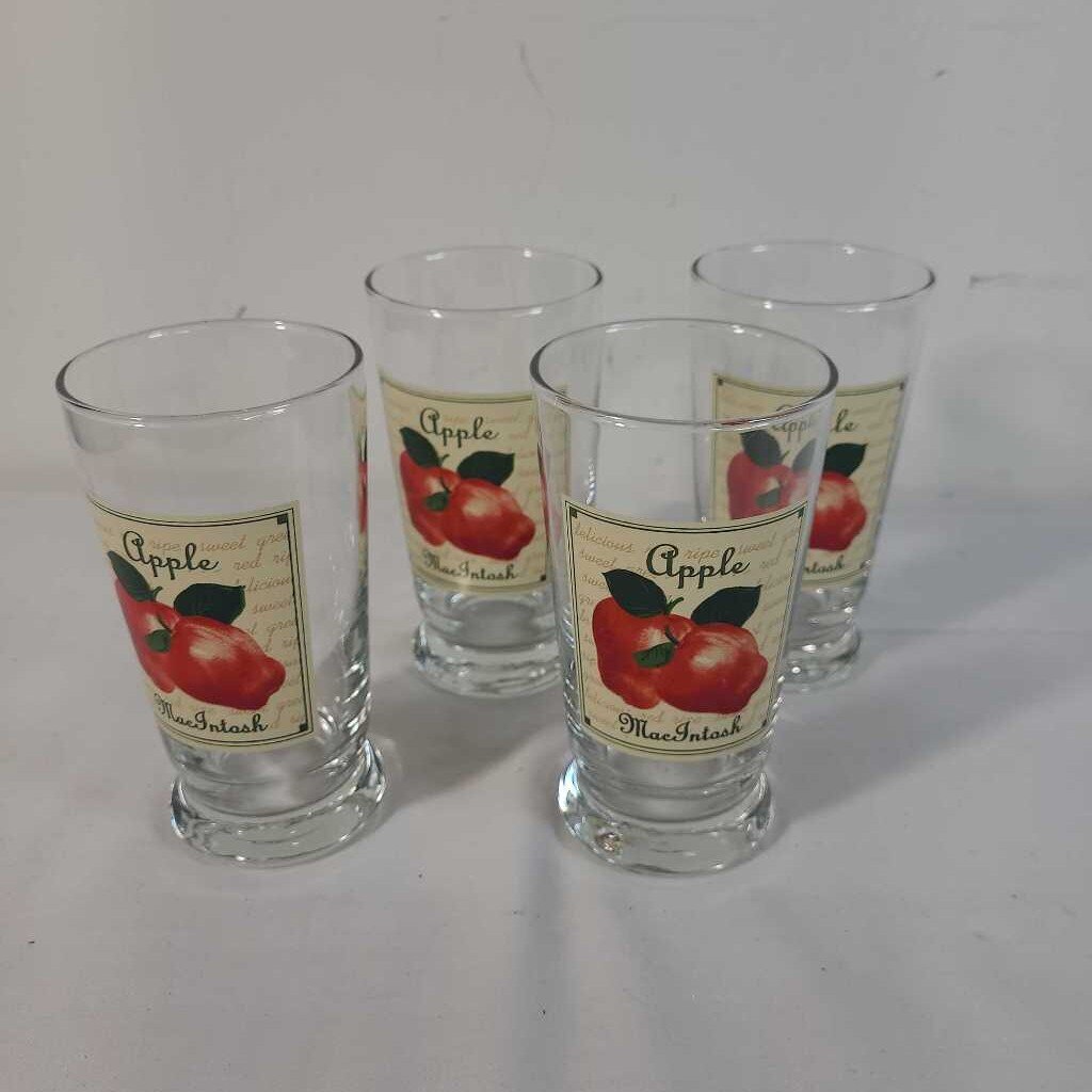 S/4 APPLE GLASSES