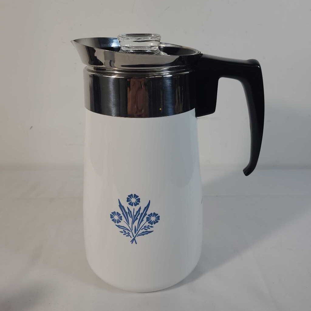 VTG CORNING WARE BLUE CORNFLOWER COFFEE PERCOLATOR