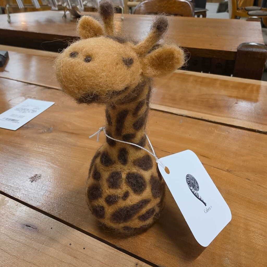 Handmade Felted Wool Giraffe Decor
