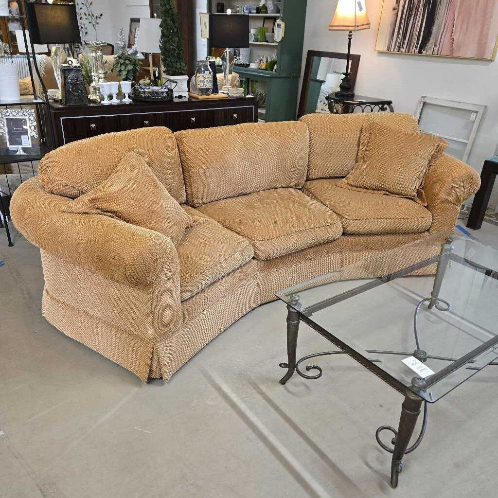 C.R.LAINE CURVED GOLD SOFA