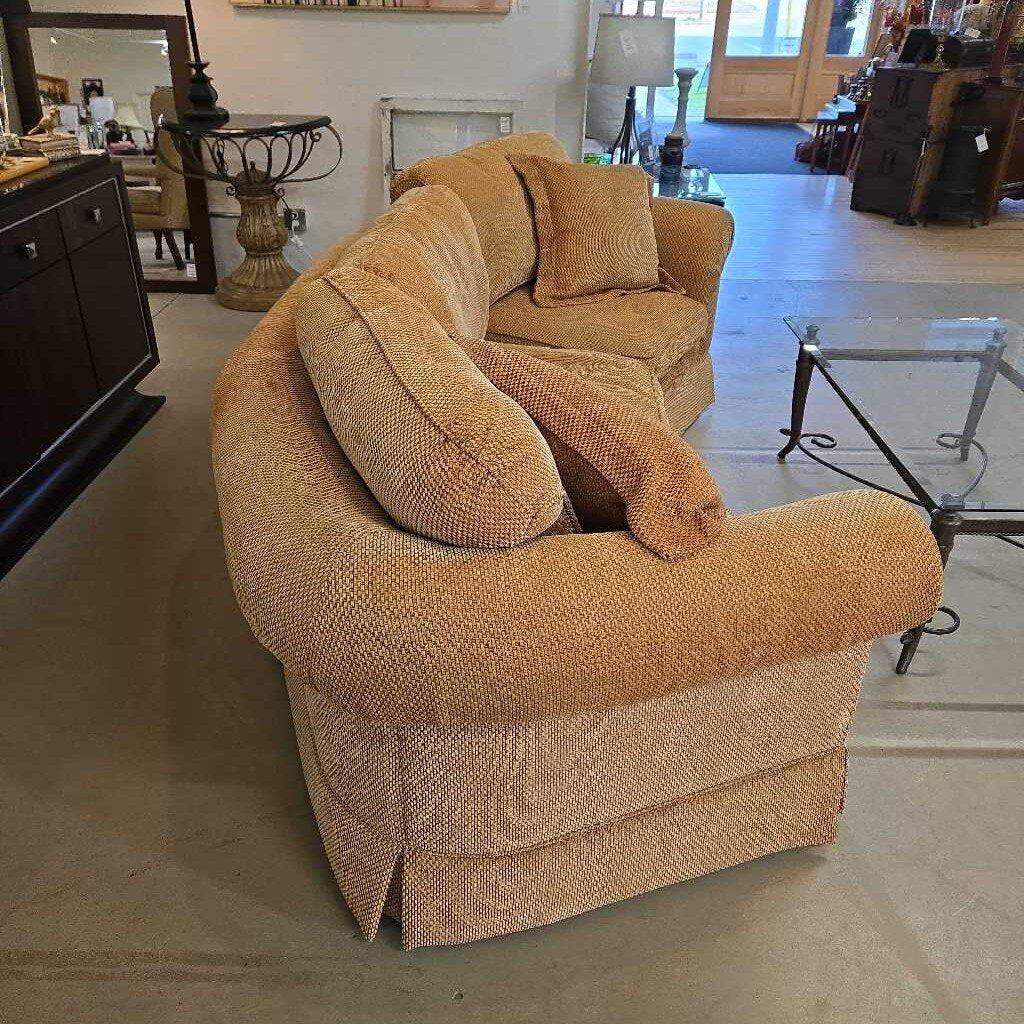 C.R.LAINE CURVED GOLD SOFA