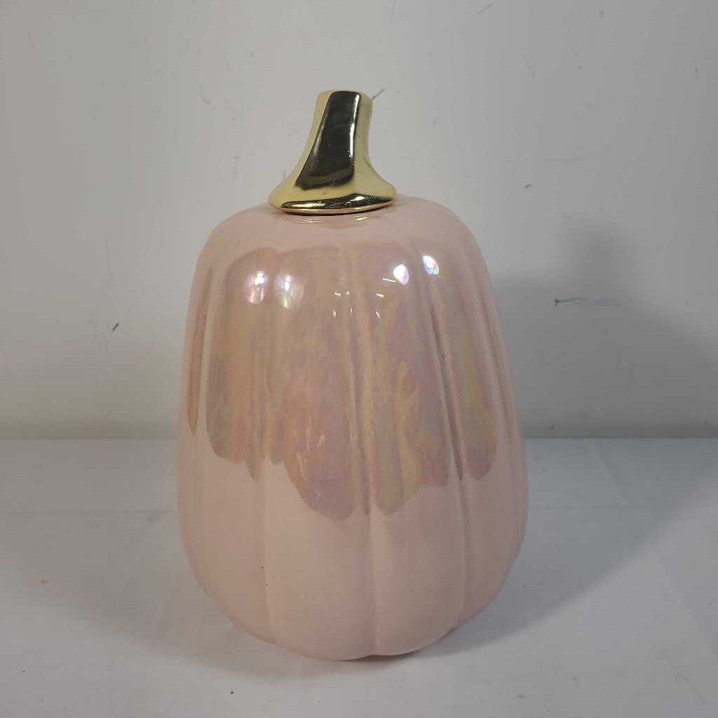 PINK CERAMIC PUMPKIN