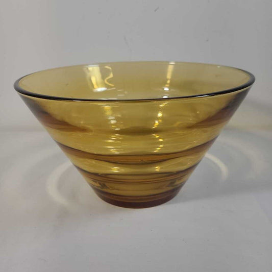 AMBER GLASS BOWL