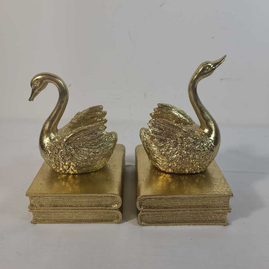 PR GOLD SWAN BOOKENDS