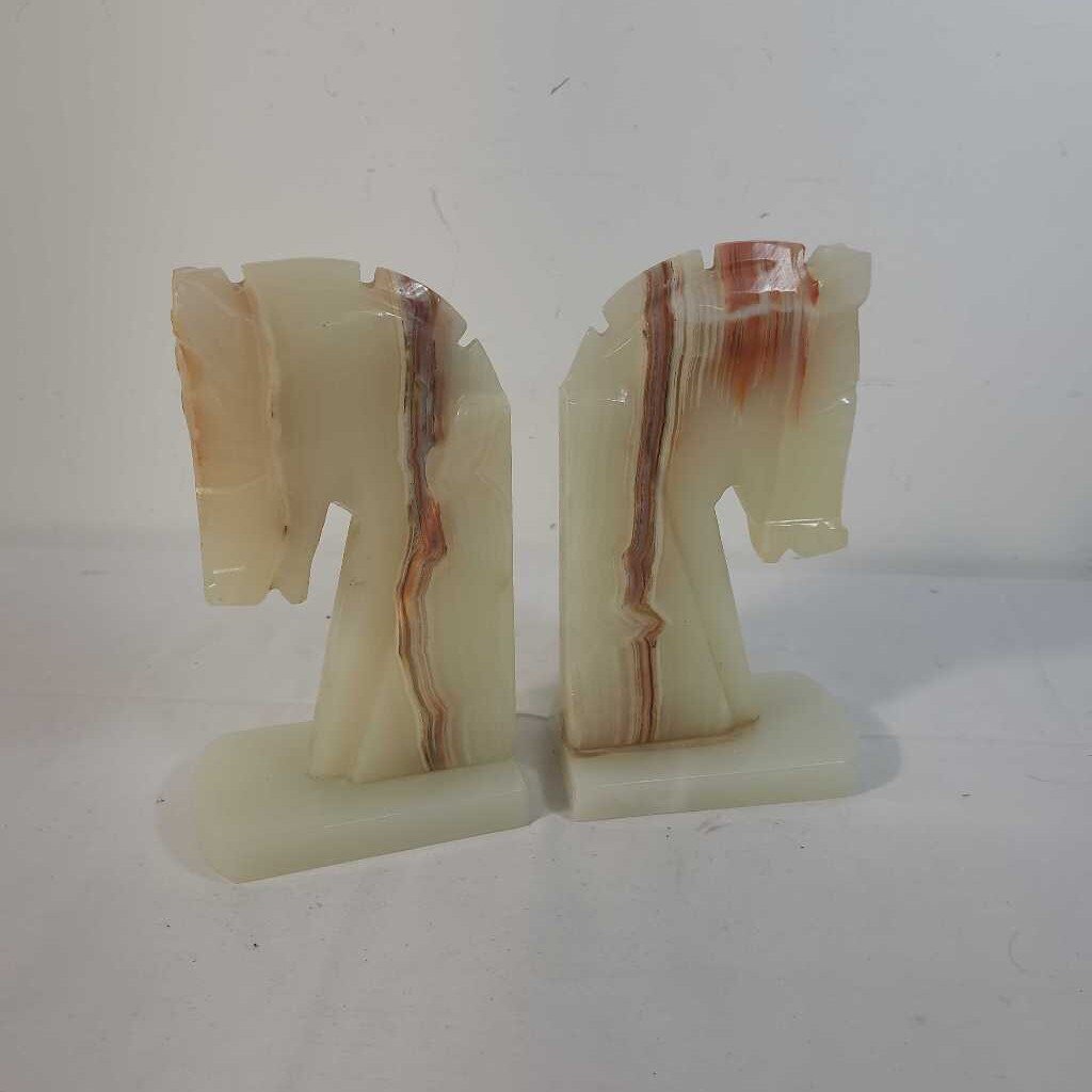 PR ONYX HORSE BOOKENDS