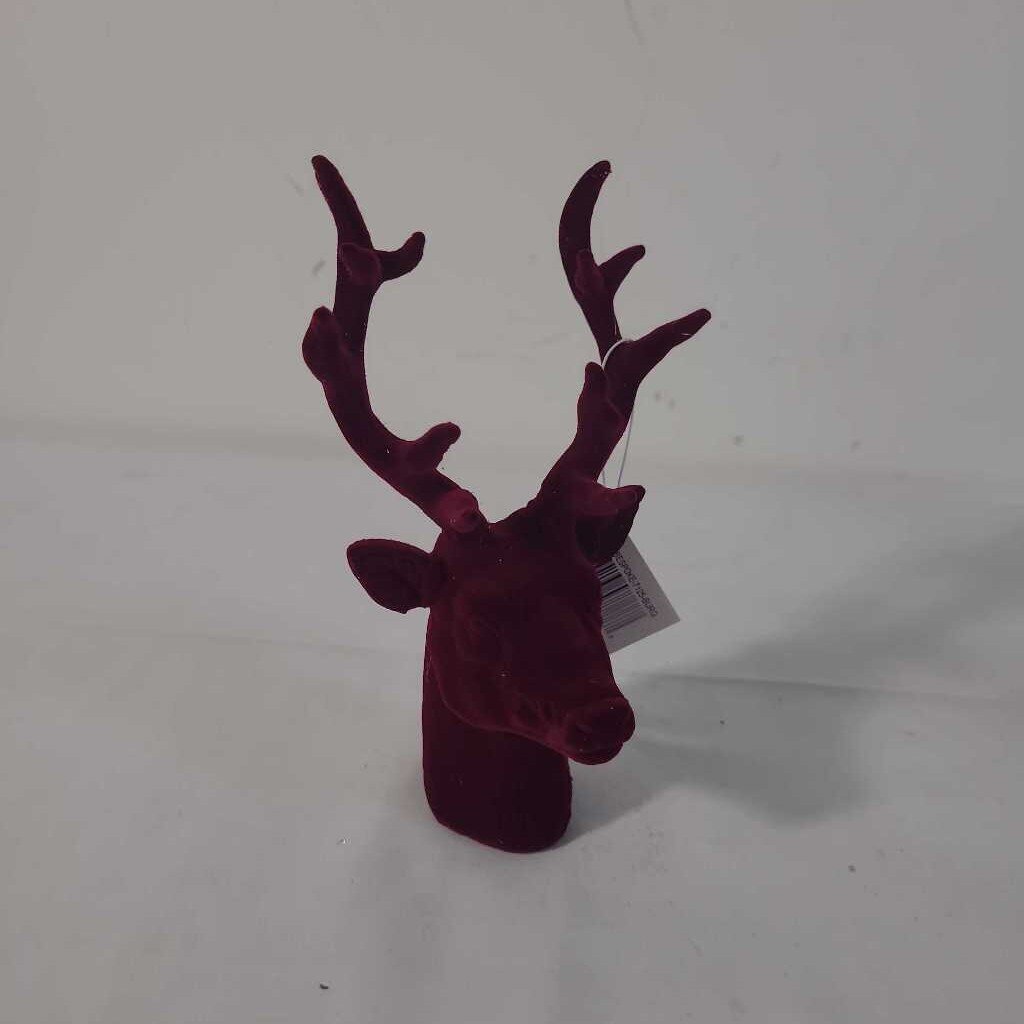 SM STAG HEAD - BURGUNDY