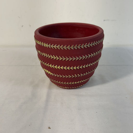 4.5" BURGUNDY PLANT POT