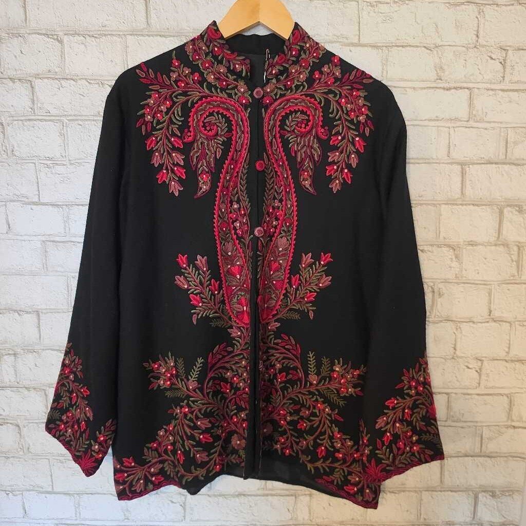 Vintage WANI Handmade Marino Wool Embroidered Jacket