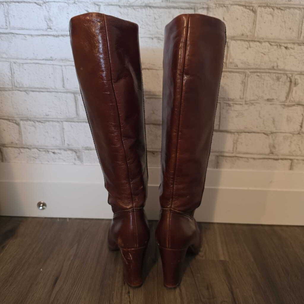 Vintage SALAMANDER Germany Tall Brown Leather Boots SZ 6