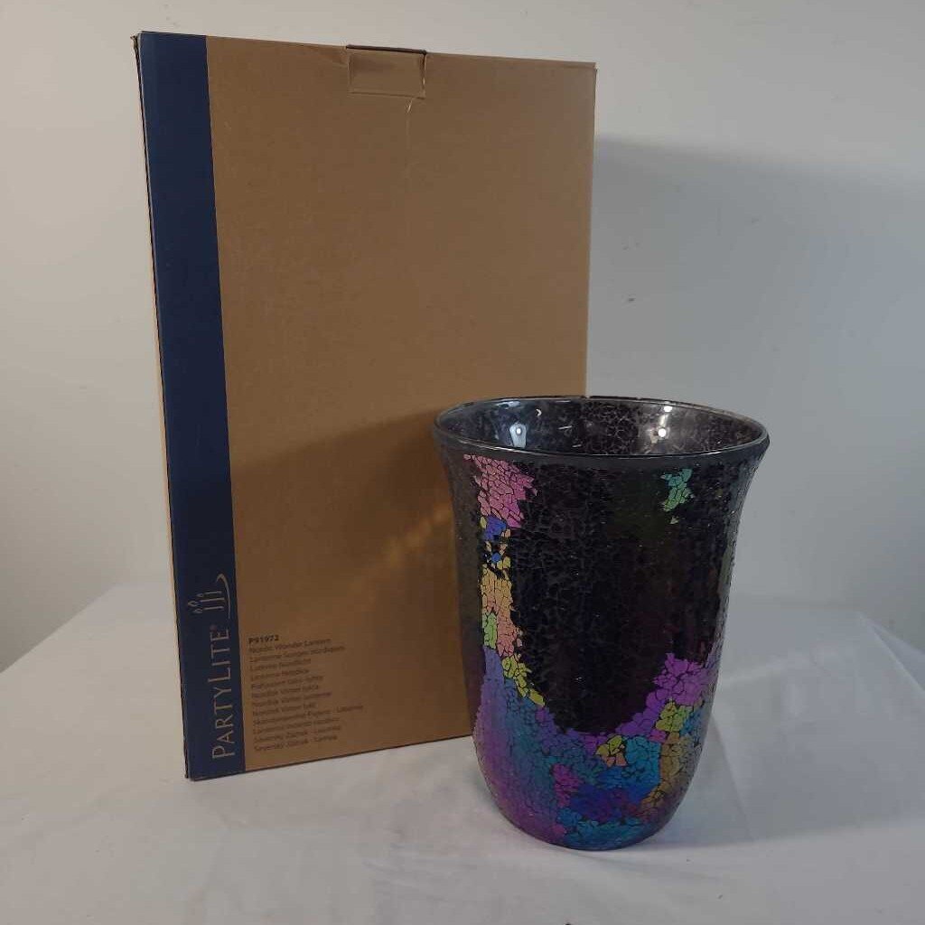 MYSTIC GLIMMER HURRICANE W/ TEALIGHT HOLDER
