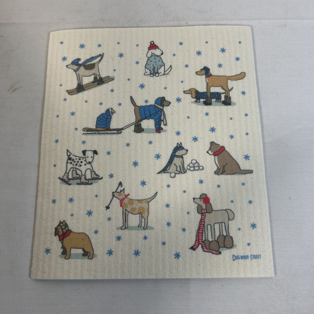 SWEDISH DISHCLOTH - WINTER SPORTS DOGS