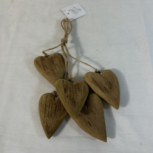 5 DRIFTWOOD HEARTS ORNAMENT