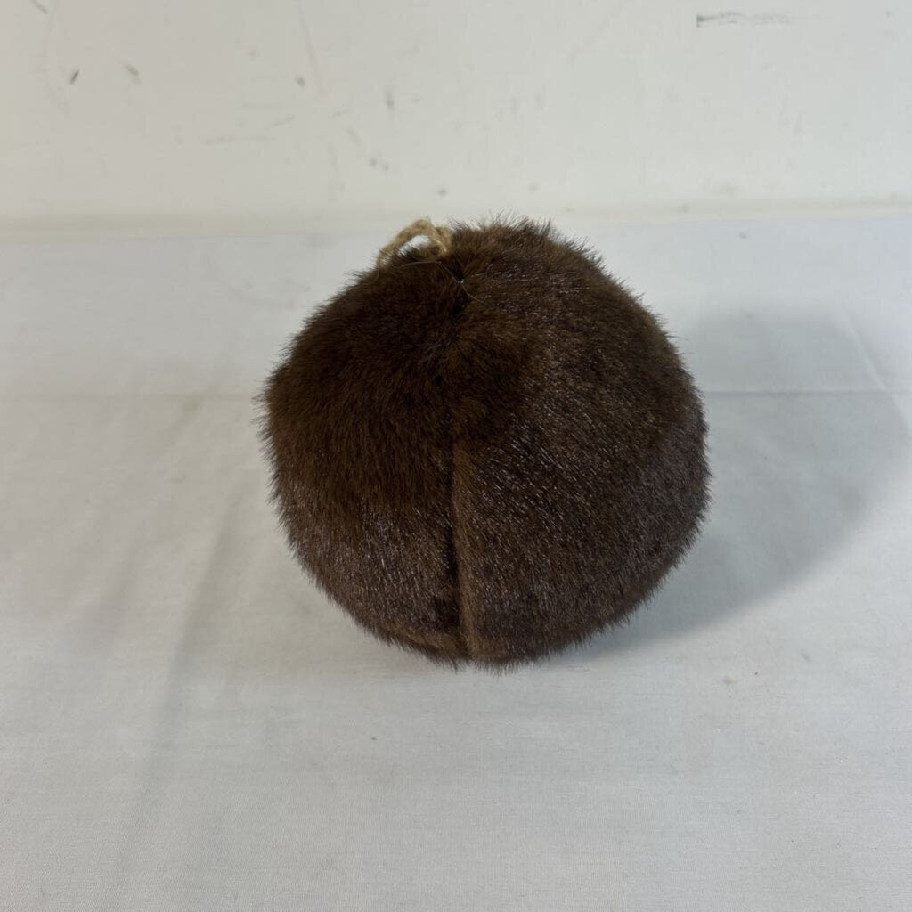 4" COZY FUR BALL ORNAMENT