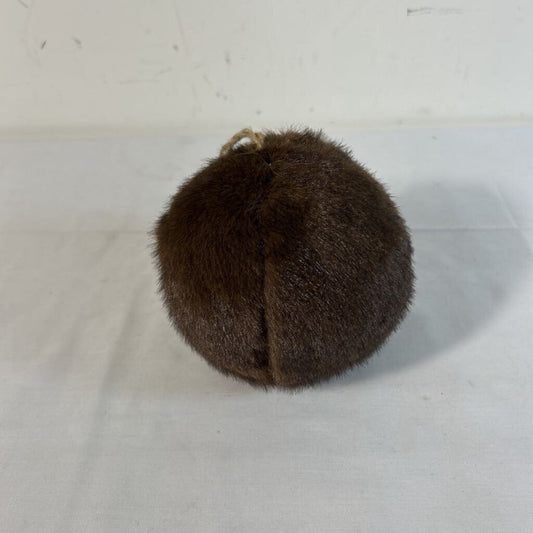 4" COZY FUR BALL ORNAMENT